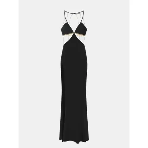 Multifabric Maxi Dress , female, Sizes: S, M - Elisabetta Franchi - Modalova