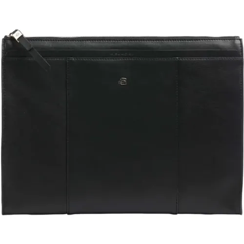 Leather Laptop Bag in , female, Sizes: ONE SIZE - Piquadro - Modalova