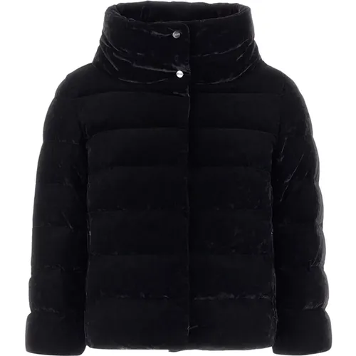 Schwarze Wintermäntel , Damen, Größe: L - Herno - Modalova