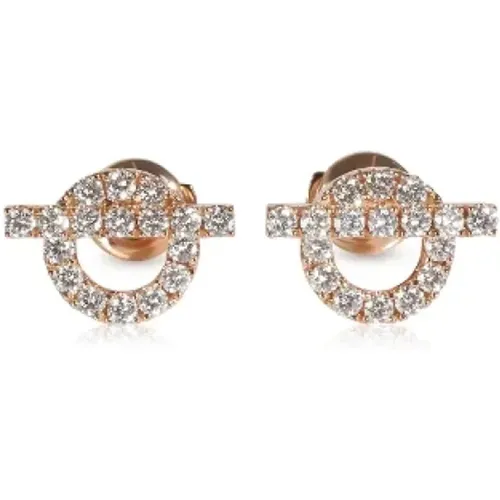 Pre-owned Metal earrings , female, Sizes: ONE SIZE - Hermès Vintage - Modalova