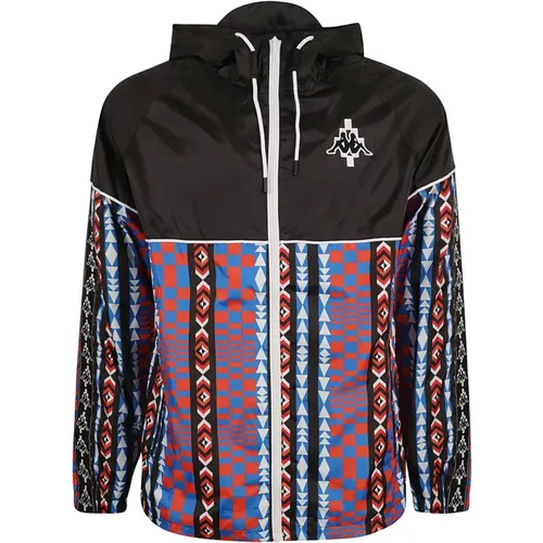 Light Jackets, male, , Size: S Folk Windbreaker Coat Multicolour - Marcelo Burlon - Modalova