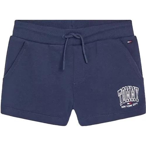 Marineblaue Sportliche Baumwollshorts - Tommy Hilfiger - Modalova