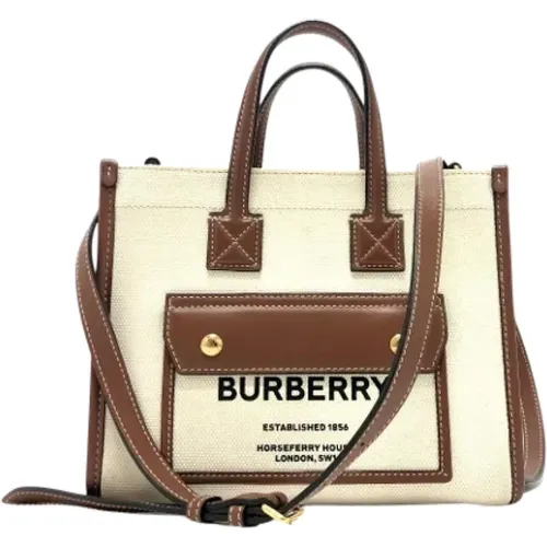 Pre-owned Tote Bags, female, , Size: ONE SIZE Pre-owned Canvas handbags - Burberry Vintage - Modalova