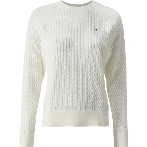 Off- Cable C-Neck Sweater , Damen, Größe: L - Tommy Hilfiger - Modalova