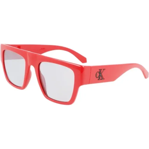 Rote Bio-Injected Unisex Sonnenbrille , unisex, Größe: 53 MM - Calvin Klein Jeans - Modalova