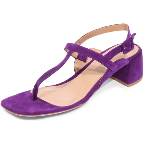 High Heel Sandals, female, , Size: 10 US Suede Sandal Made in Italy - A. Bocca - Modalova