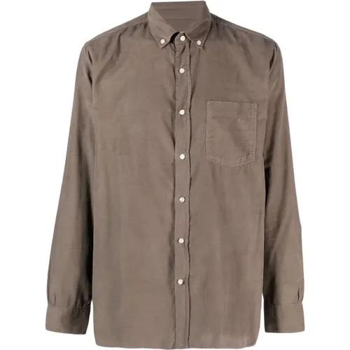 Cotton/Lyocell Pocket Shirt , male, Sizes: M, 2XL - Officine Générale - Modalova