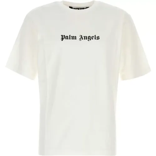 Logo Print Crew Neck T-shirt , male, Sizes: XL, S, M, L - Palm Angels - Modalova