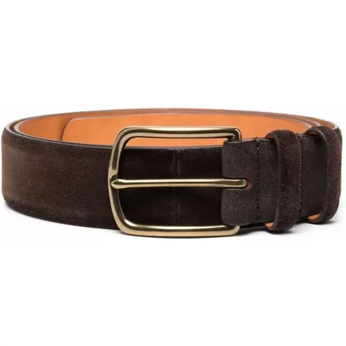 OC Strip 33' suede belt , male, Sizes: 110 CM, 95 CM, 100 CM, 105 CM - Officine Creative - Modalova