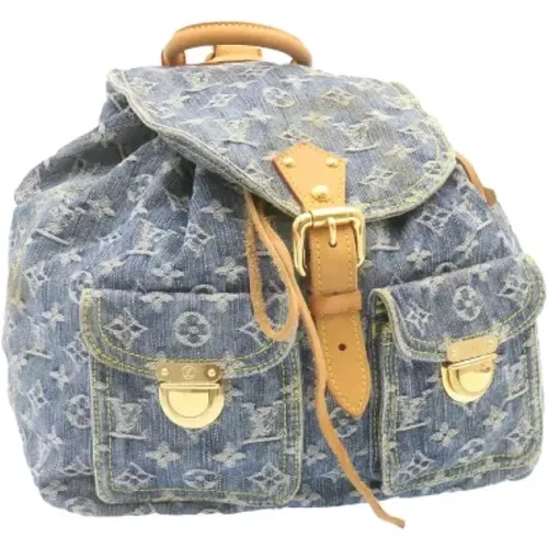 Pre-owned Backpacks, female, , Size: ONE SIZE Pre-owned Denim backpacks - Louis Vuitton Vintage - Modalova