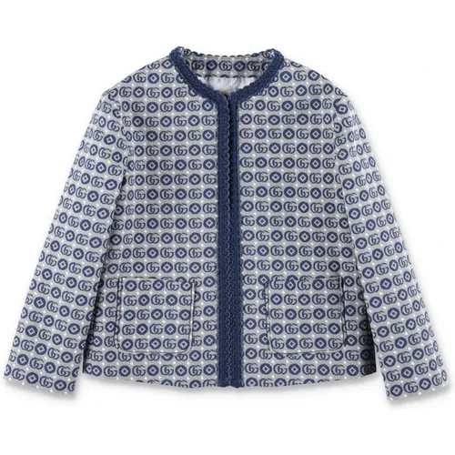 Blaue geometrische Jacke für Mädchen - Gucci - Modalova