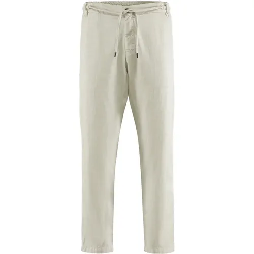 Chinos, male, , Size: W32 Chino Pants with Elastic Waistband and Drawstring - BomBoogie - Modalova