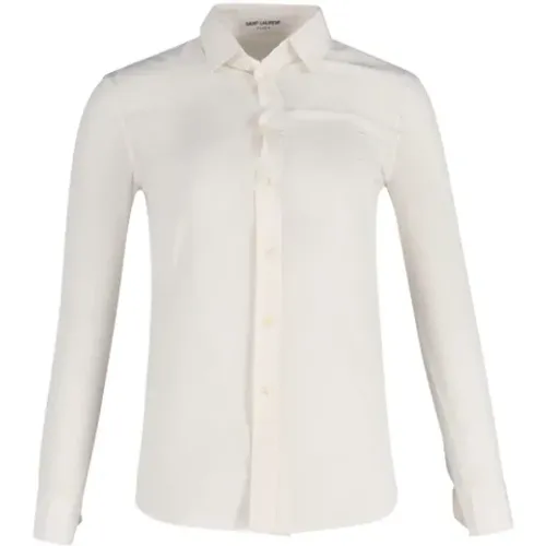 Pre-owned Shirts & Blouses, female, , Size: XS Pre-owned Cotton tops - Yves Saint Laurent Vintage - Modalova