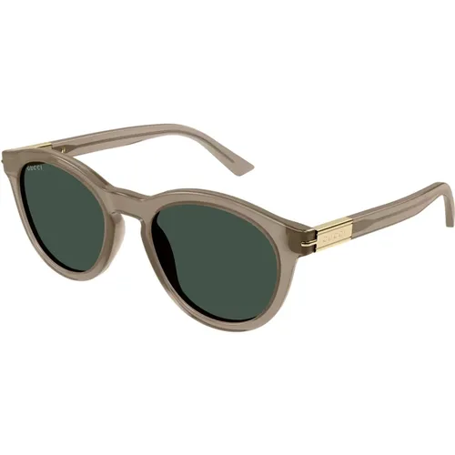 Brown/Green Sunglasses , male, Sizes: 52 MM - Gucci - Modalova