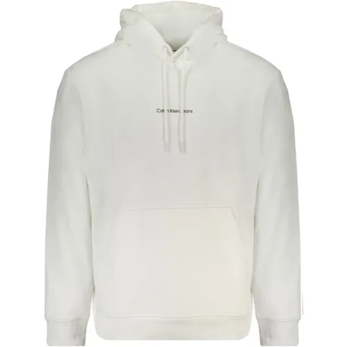 Hoodies, male, , Size: 2XL Stylish Hooded Sweatshirt with Logo Print - Calvin Klein - Modalova