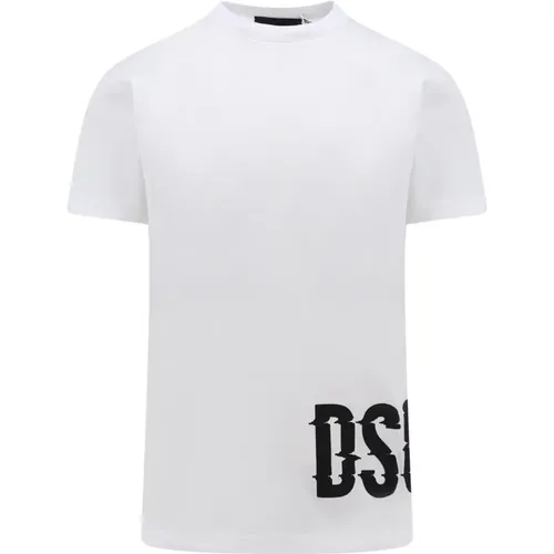 Logo Print Cotton T-Shirt , male, Sizes: 2XL - Dsquared2 - Modalova