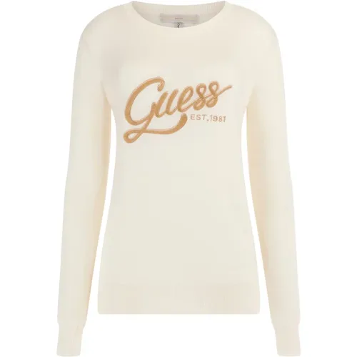 Pullover mit Rundhalsausschnitt , Damen, Größe: L - Guess - Modalova