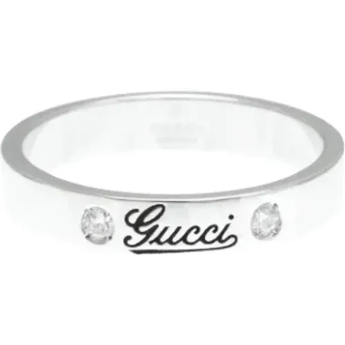 Pre-owned White Gold rings , female, Sizes: ONE SIZE - Gucci Vintage - Modalova