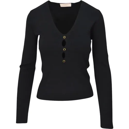 Slim Fit Top , female, Sizes: L, S, XS, M - Twinset - Modalova