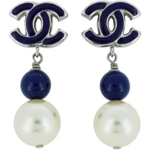 Pre-owned Jewellery, female, , Size: ONE SIZE Pre-owned Metal earrings - Chanel Vintage - Modalova