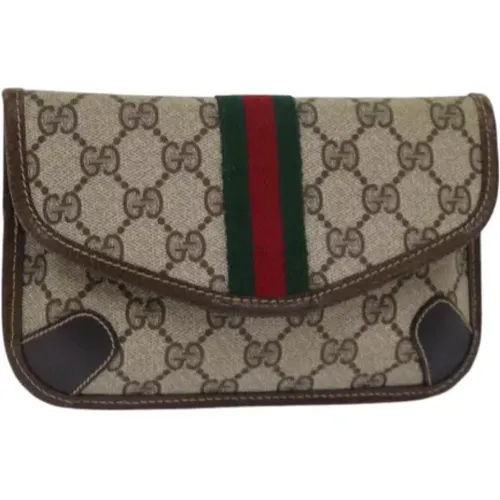 Pre-owned Clutches, female, , Size: ONE SIZE Pre-owned Canvas clutches - Gucci Vintage - Modalova