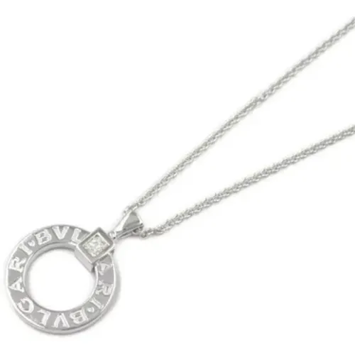 Pre-owned Jewellery, female, , Size: ONE SIZE Pre-owned White Gold necklaces - Bvlgari Vintage - Modalova