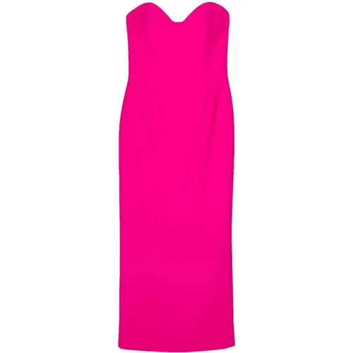 Fuchsia Kleid mit Sweetheart-Ausschnitt , Damen, Größe: L - The New Arrivals Ilkyaz Ozel - Modalova