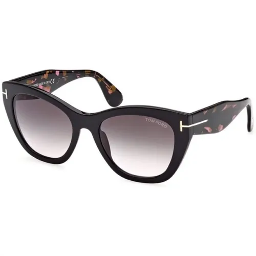 Sonnenbrille, Rahmen: schwarz/andere, Gläser: Verlauf rauch - Tom Ford - Modalova