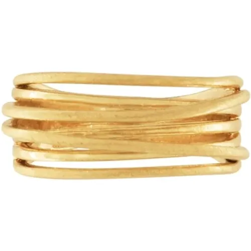 Eleganter Goldbeschichteter Slim Wrap Ring , Damen, Größe: ONE Size - Dansk Copenhagen - Modalova