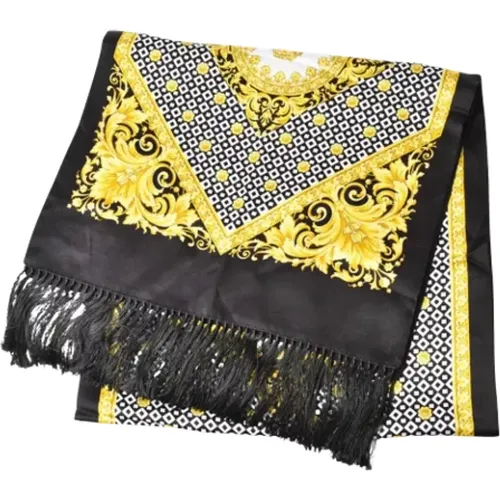 Pre-owned Scarves, female, , Size: ONE SIZE Pre-owned Canvas scarves - Versace Pre-owned - Modalova