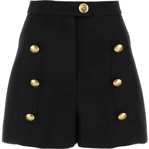 Schwarze Wollshorts - alexander mcqueen - Modalova