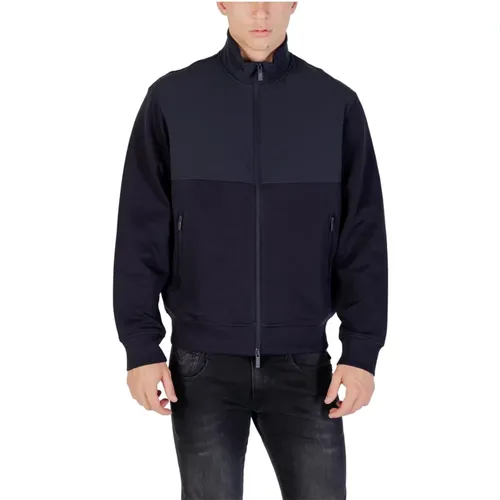 Zip-throughs, male, , Size: XS Zip Fastening Long Sleeve Blazer with Front Pockets - Armani Exchange - Modalova