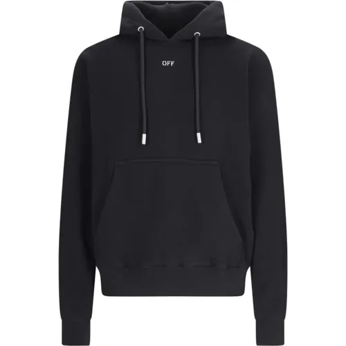 Schwarzer Hoodie Pullover , Herren, Größe: M - Off White - Modalova