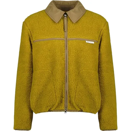 Faux Fur & Shearling Jackets, male, , Size: XL Wool Fleece Jacket - Ami Paris - Modalova