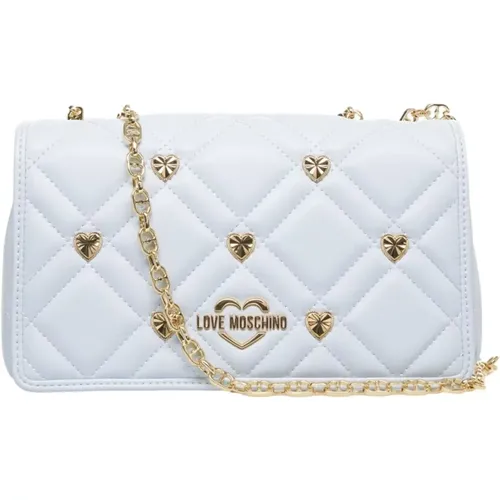 Cross Body Bags, female, , Size: ONE SIZE Shoulder Bag with Stud Details - Love Moschino - Modalova