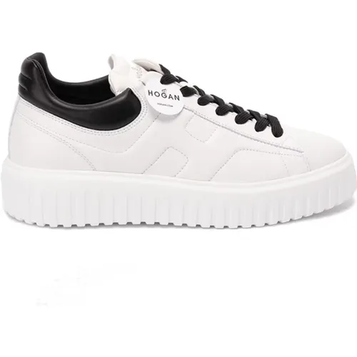 Leder Sneakers mit H Stripes , Herren, Größe: 40 1/2 EU - Hogan - Modalova