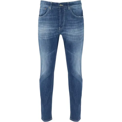 Stone Washed Slim-Fit Jeans , male, Sizes: W31 - Dondup - Modalova