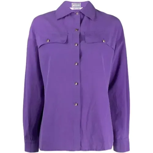 Pre-owned Shirts & Blouses, female, , Size: 2XL Pre-owned Cotton tops - Versace Pre-owned - Modalova