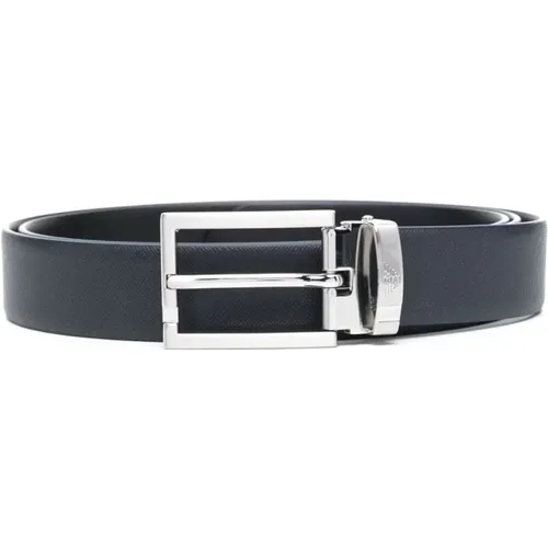 Logo-Buckle Leather Belt , male, Sizes: ONE SIZE - Emporio Armani - Modalova