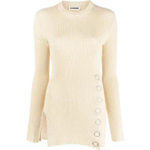 Elegant Wool Linen Sweater , female, Sizes: 2XS, XS - Jil Sander - Modalova