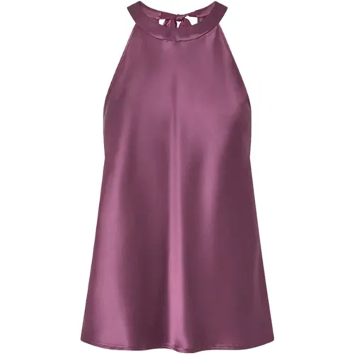 Elegante Satin-Schleifen-Top , Damen, Größe: S - pinko - Modalova