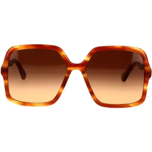 Zelie Quadratische Sonnenbrille Braun - Chloé - Modalova