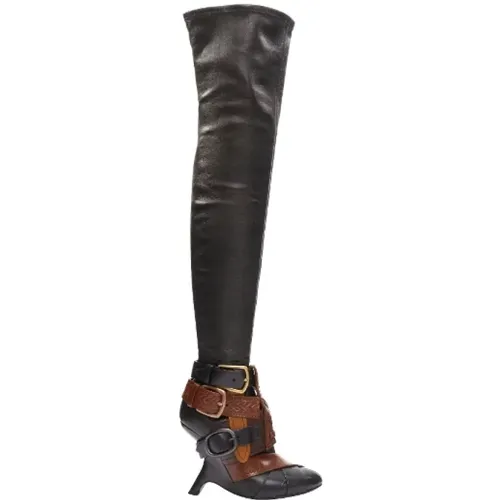 Pre-owned Leather boots , female, Sizes: 4 1/2 UK - Tom Ford Pre-owned - Modalova