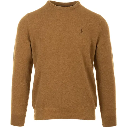 Brauner Pullover Langarm , Herren, Größe: 2XL - Ralph Lauren - Modalova