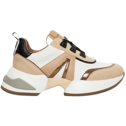 Marble Sneakers - White/Sand/Camel , female, Sizes: 8 UK, 7 UK - Alexander Smith - Modalova