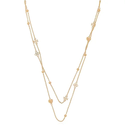 Necklaces, female, , Size: ONE SIZE Brass Necklace - TORY BURCH - Modalova