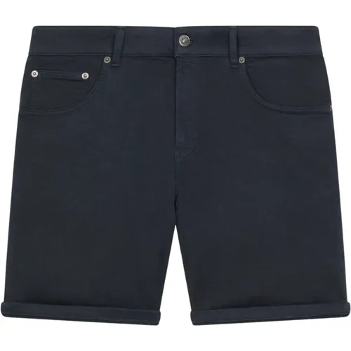Casual Shorts, male, , Size: W33 Blue Bull Stretch Bermuda Shorts - Dondup - Modalova