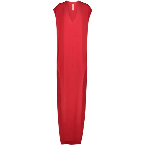 Cardinal Arrowed Gown , female, Sizes: XS - Rick Owens - Modalova