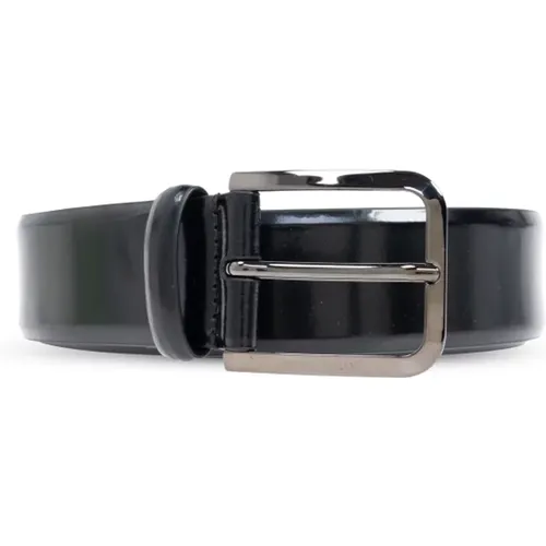 Belts, male, , Size: 95 CM Leather belt - Giorgio Armani - Modalova