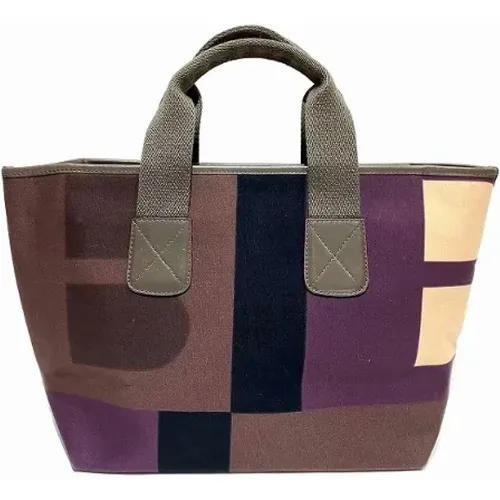 Pre-owned Tote Bags, female, , Size: ONE SIZE Pre-owned Canvas handbags - Bally Pre-owned - Modalova